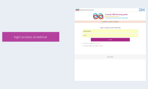 Login accesso al webinar